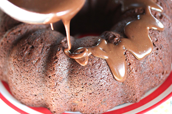 Chocolate Chocolate Chip Zucchini Bundt Cake