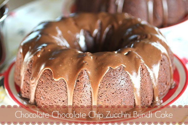Chocolate Chocolate Chip Zucchini Bundt Cake